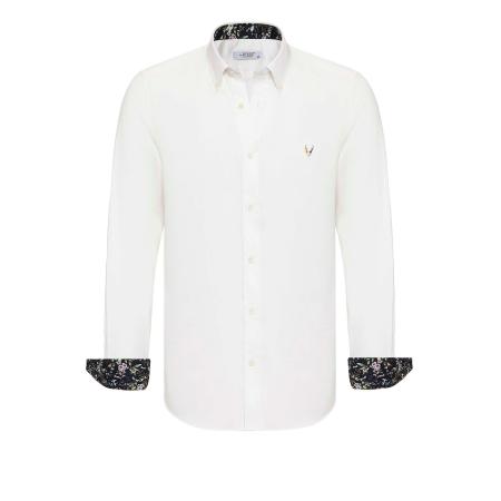 By Diess Collection By Diess Collection Overhemd ecru / goudgeel / donkergrijs / zwart