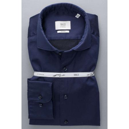 ETERNA 1863 Soft Tailoring Overhemd donkerblauw, Effen