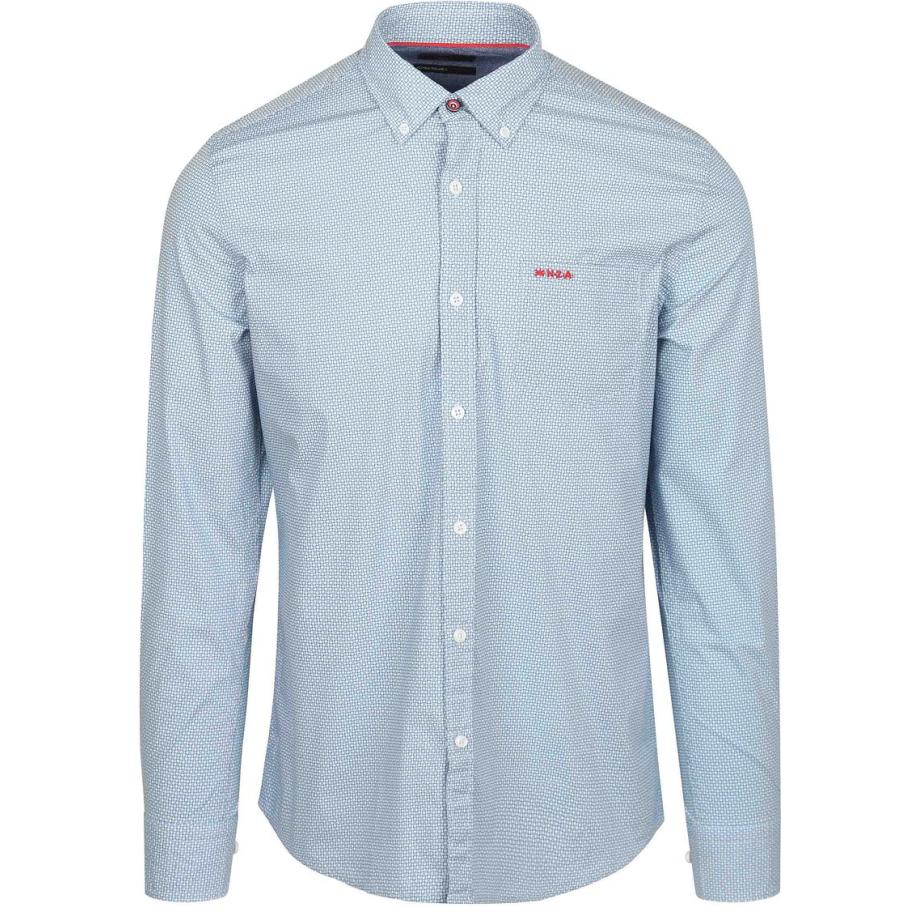 NZA Shirt Adriel Poplin Blauw Blauw