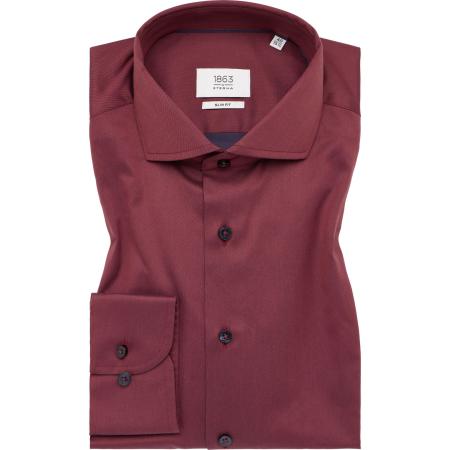 ETERNA 1863 Overhemd bordeaux, Effen