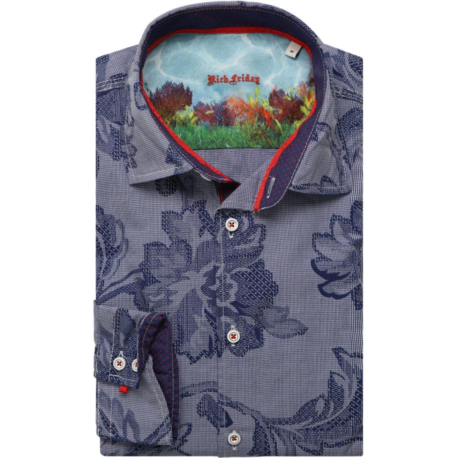 Rich Friday by Jupiter Overhemd blauw, Motief Blauw