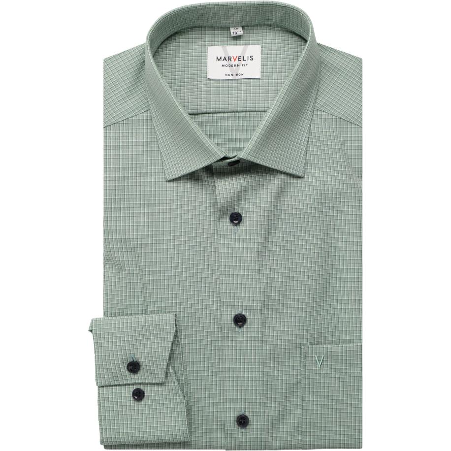 Marvelis Overhemd groen, Ruit Groen
