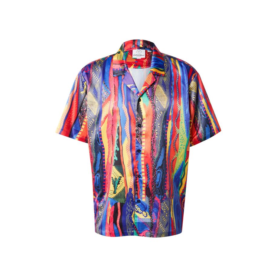 carlo colucci Carlo Colucci Overhemd royal blue/koningsblauw / geel / pink / rood -