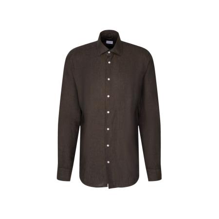 Seidensticker SEIDENSTICKER Overhemd chocoladebruin