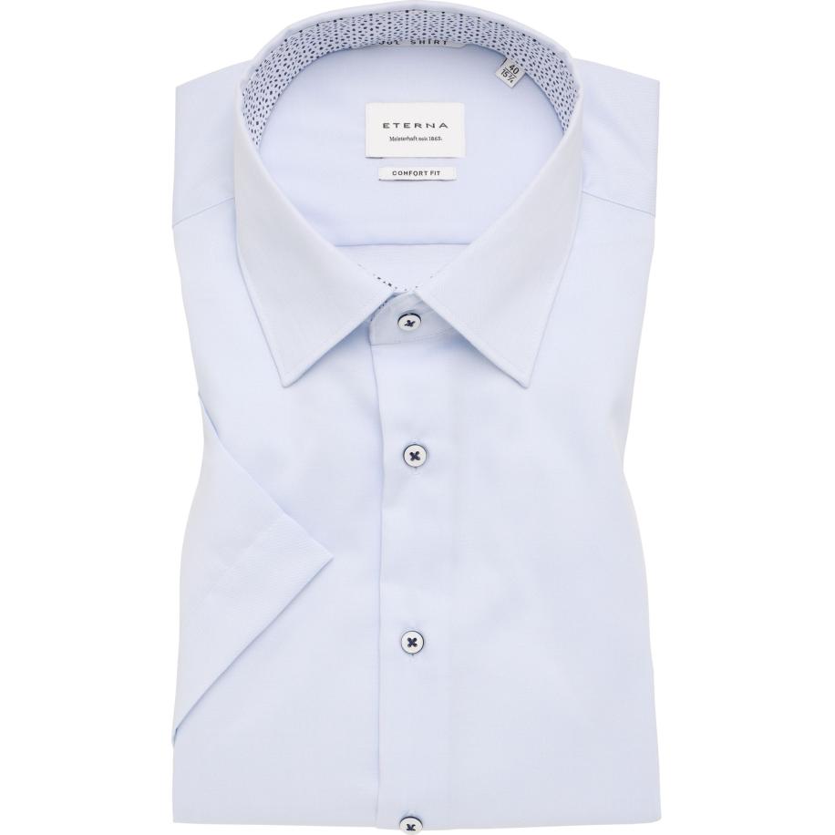ETERNA Overhemd Korte mouw lichtblauw Blauw