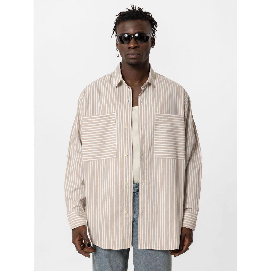 VAMOS CLO VAMOS CLO Overhemd Everett beige / wit -