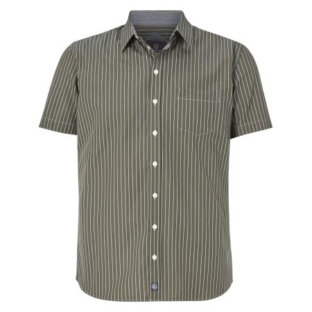 jan vanderstorm Jan Vanderstorm Overhemd Perttu olijfgroen / wit