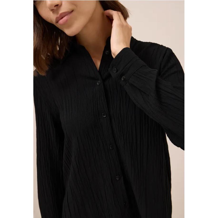 CECIL Overhemdblouse met structuur Zwart