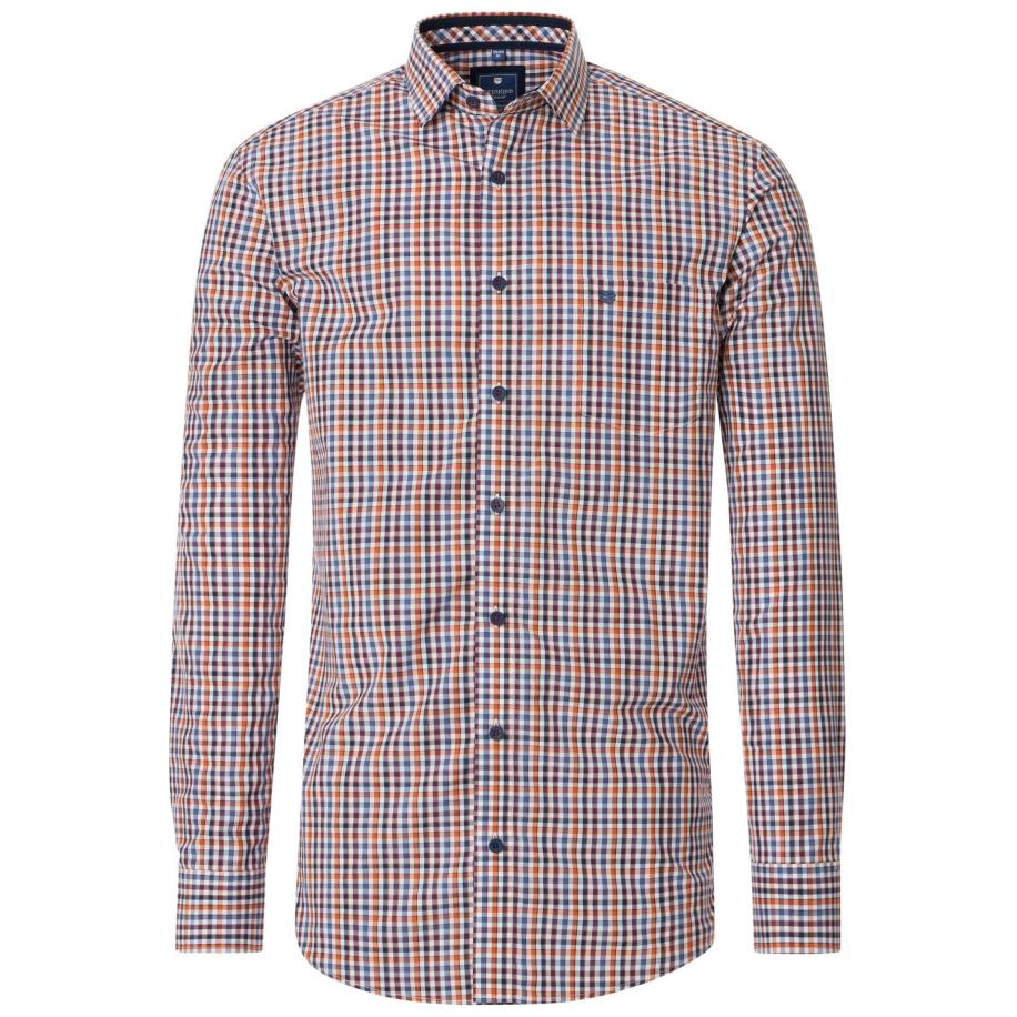 Redmond Casual Overhemd rood, Ruit Rood