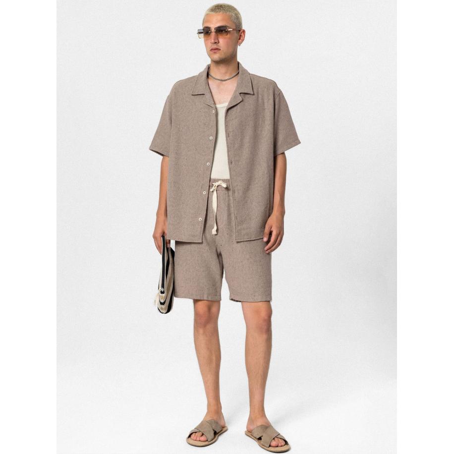 VAMOS CLO Overhemd Salvia lichtbruin Bruin