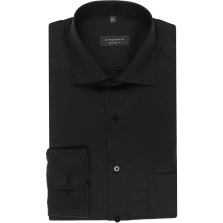ETERNA Cover Shirt Overhemd Extra kort (ML5) zwart