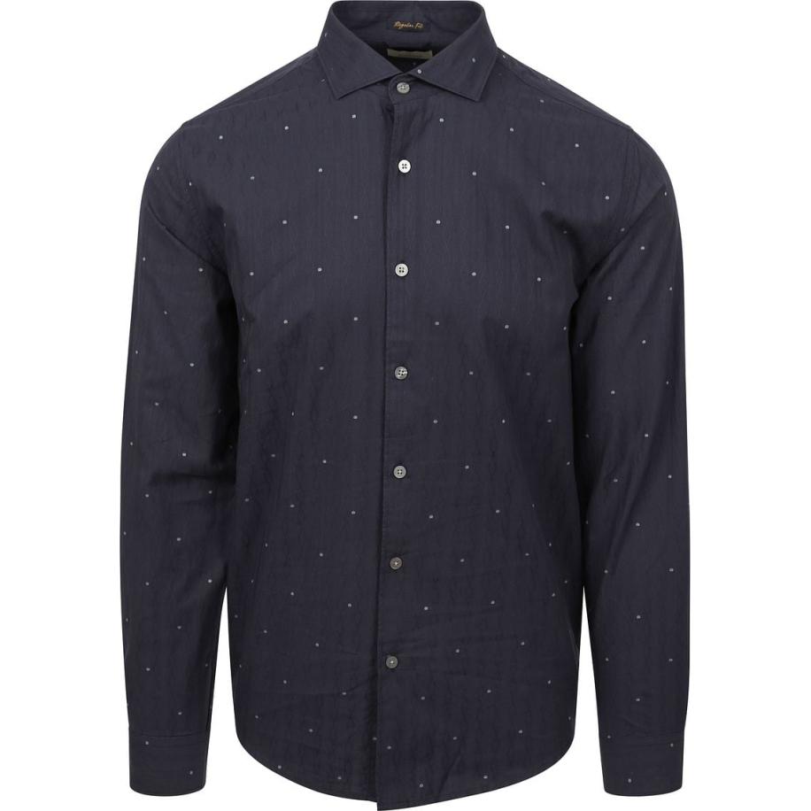 Dstrezzed Overhemd Sven Donkerblauw Blauw