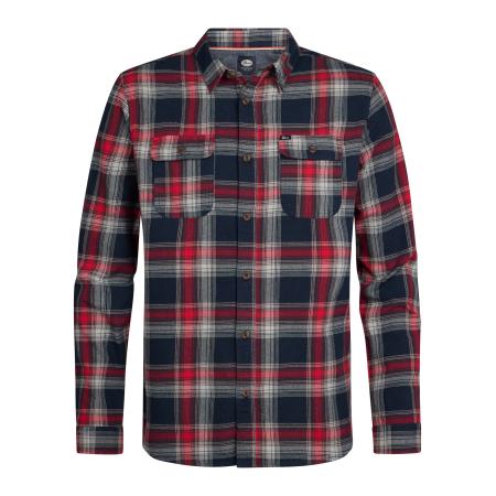 Petrol Industries Petrol Industries Overhemd Fox River navy / grijs / lichtgrijs / rood