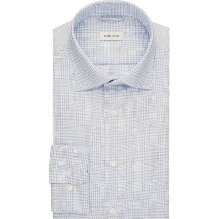 Seidensticker Flanellen Overhemd blauw, Ruit