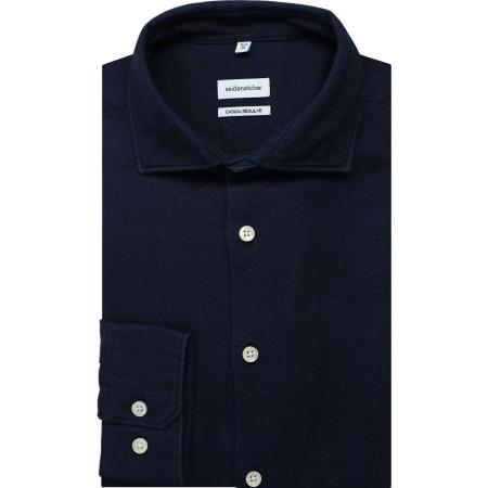 Seidensticker Overhemd donkerblauw, Effen