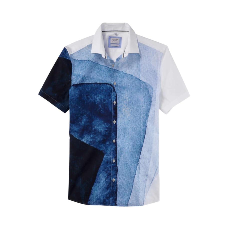 OLYMP Level Five Smart Casual Overhemd Korte mouw wit Wit