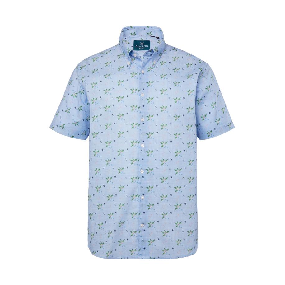 Boston Park Boston Park Overhemd navy / hemelsblauw / donkergroen -