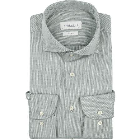 Profuomo Basketweave Overhemd Groen