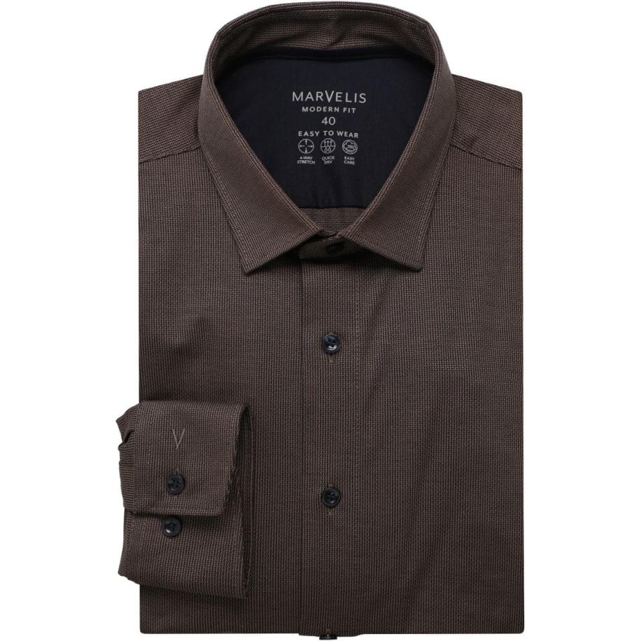 Marvelis Performance Jersey shirt bruin, Effen Bruin