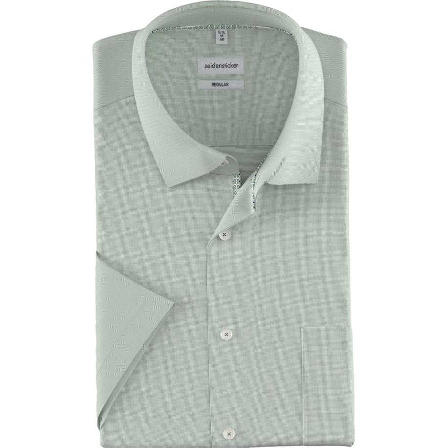 Seidensticker Overhemd Korte mouw groen Groen