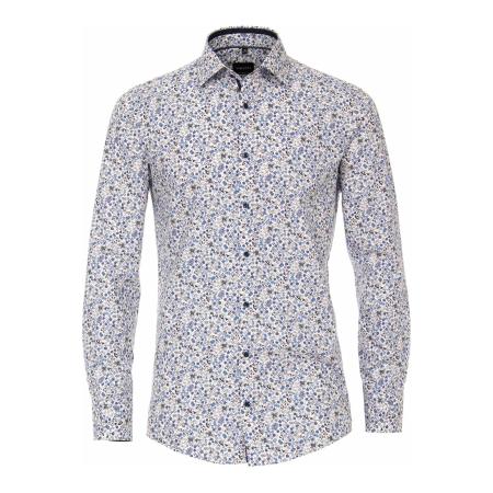 Venti Overhemd blauw, Bloemen