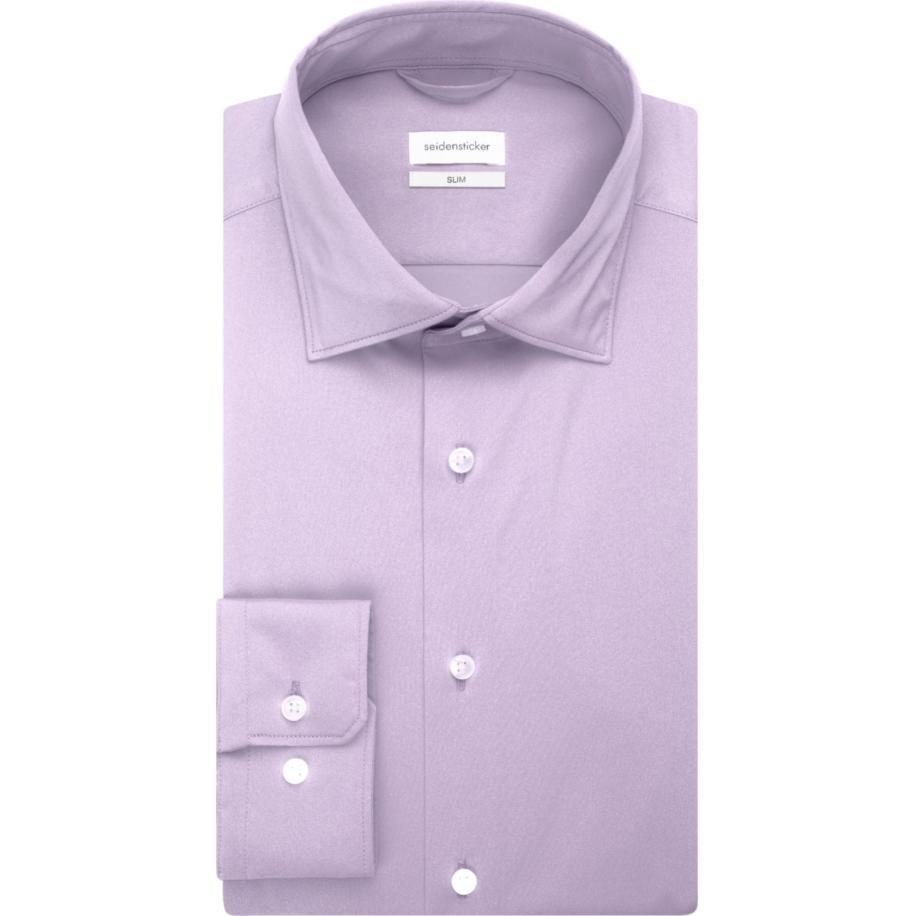 Seidensticker Overhemd paars, Effen Paars
