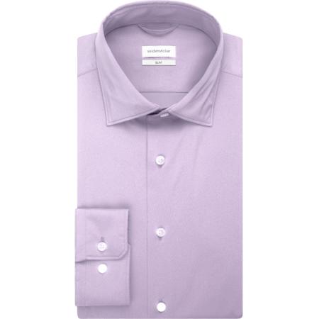 Seidensticker Overhemd paars, Effen