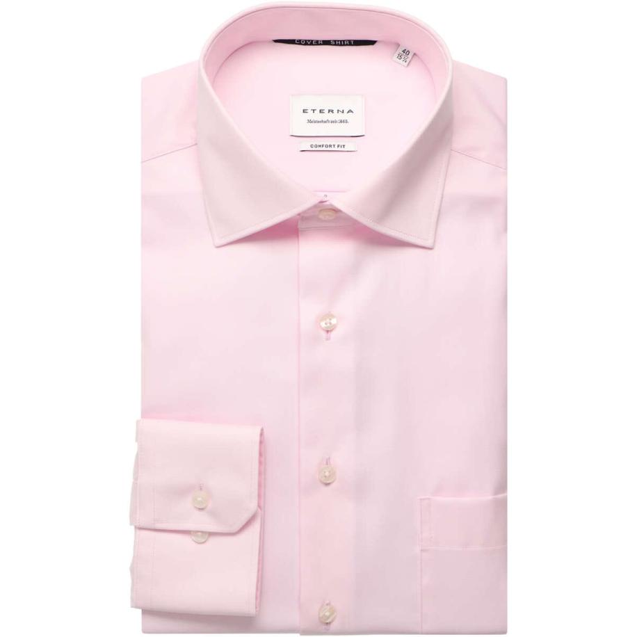 ETERNA Cover Shirt Overhemd roze, Effen Roze