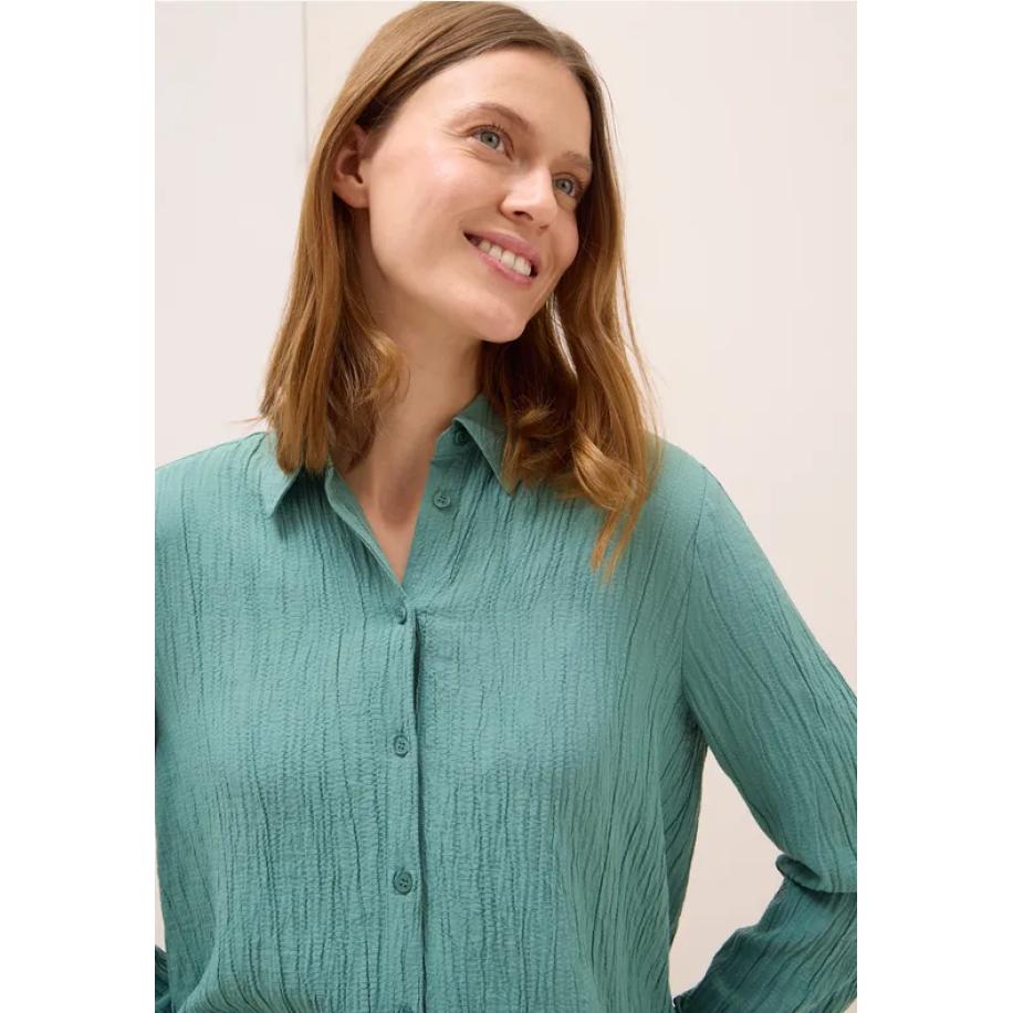 CECIL Overhemdblouse met structuur Groen