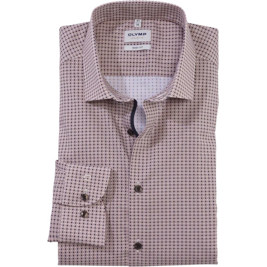 OLYMP Level Five Overhemd ML6 (vanaf 68 CM) bruin Multicolor