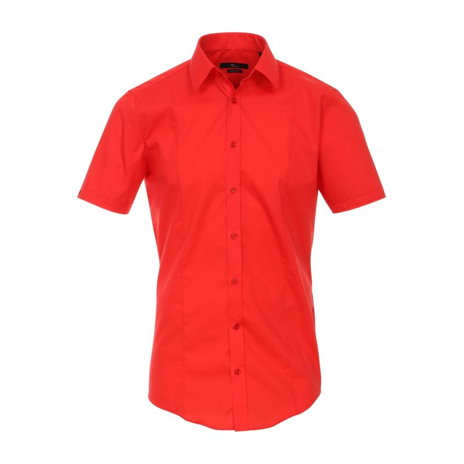 Venti Overhemd Korte mouw rood Rood