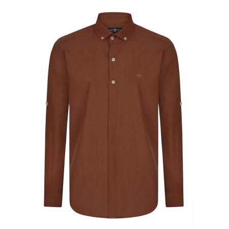 Jimmy Sanders Jimmy Sanders Overhemd cognac