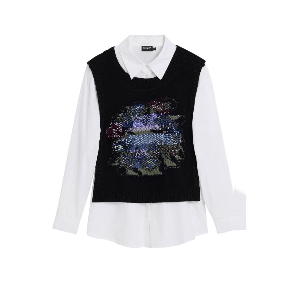Desigual Desigual Blouse zwart / wit -