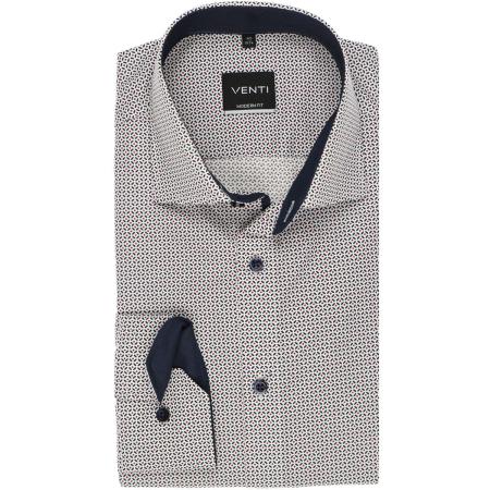 Venti Overhemd blauw, Bedrukt