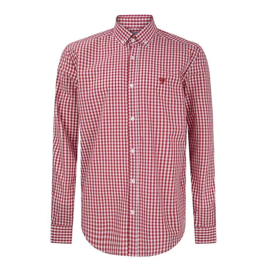 Felix Hardy Felix Hardy Overhemd bordeaux / wit -