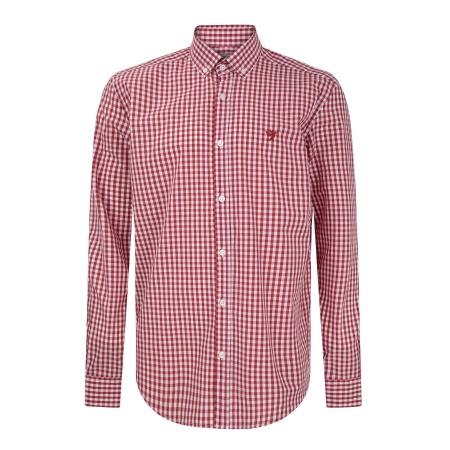 Felix Hardy Felix Hardy Overhemd bordeaux / wit