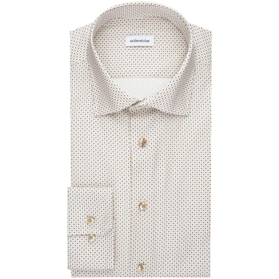 Seidensticker Overhemd grijs, Bedrukt Grijs
