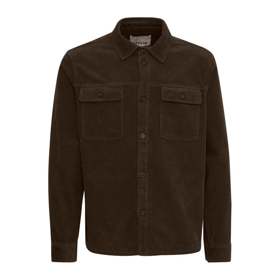 Solid !Solid Overhemd donkerbruin -