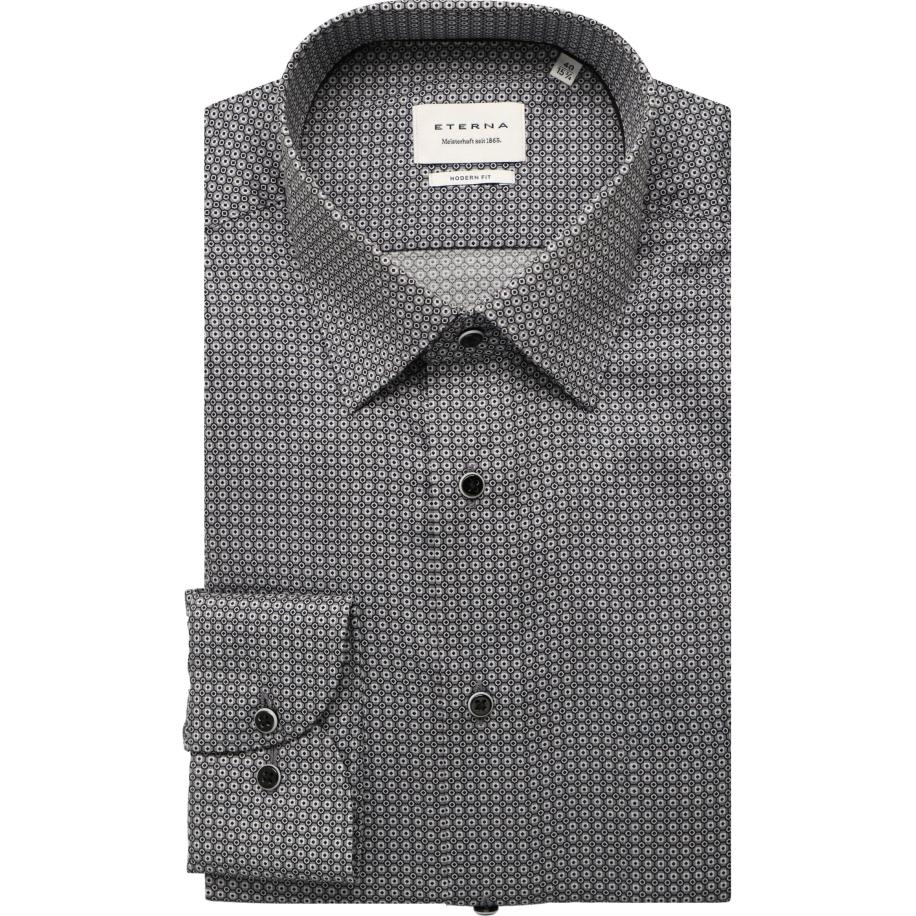 ETERNA Overhemd grijs, Bedrukt Grijs