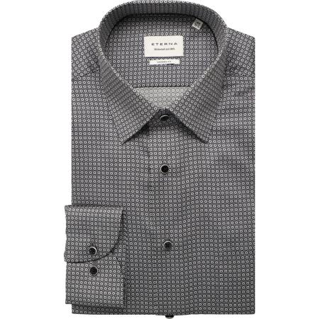 ETERNA Overhemd grijs, Bedrukt