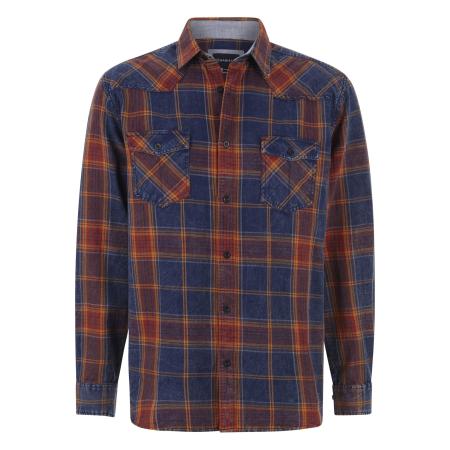 BABISTA Overhemd donkerblauw, Ruit