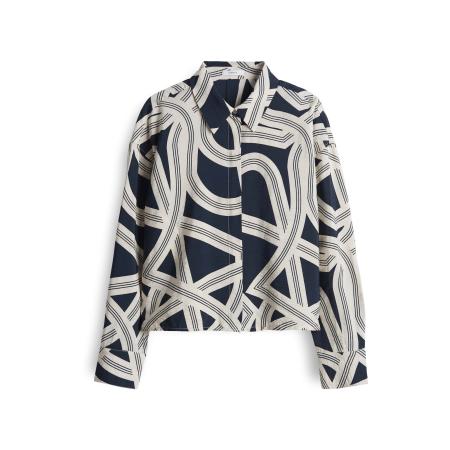 OPUS OPUS Blouse Famena lichtbeige / nachtblauw