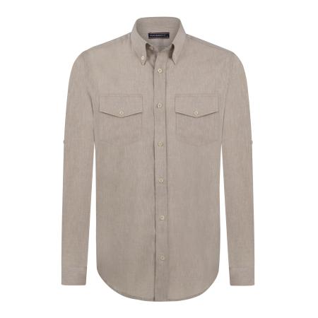Felix Hardy Felix Hardy Overhemd beige gemêleerd