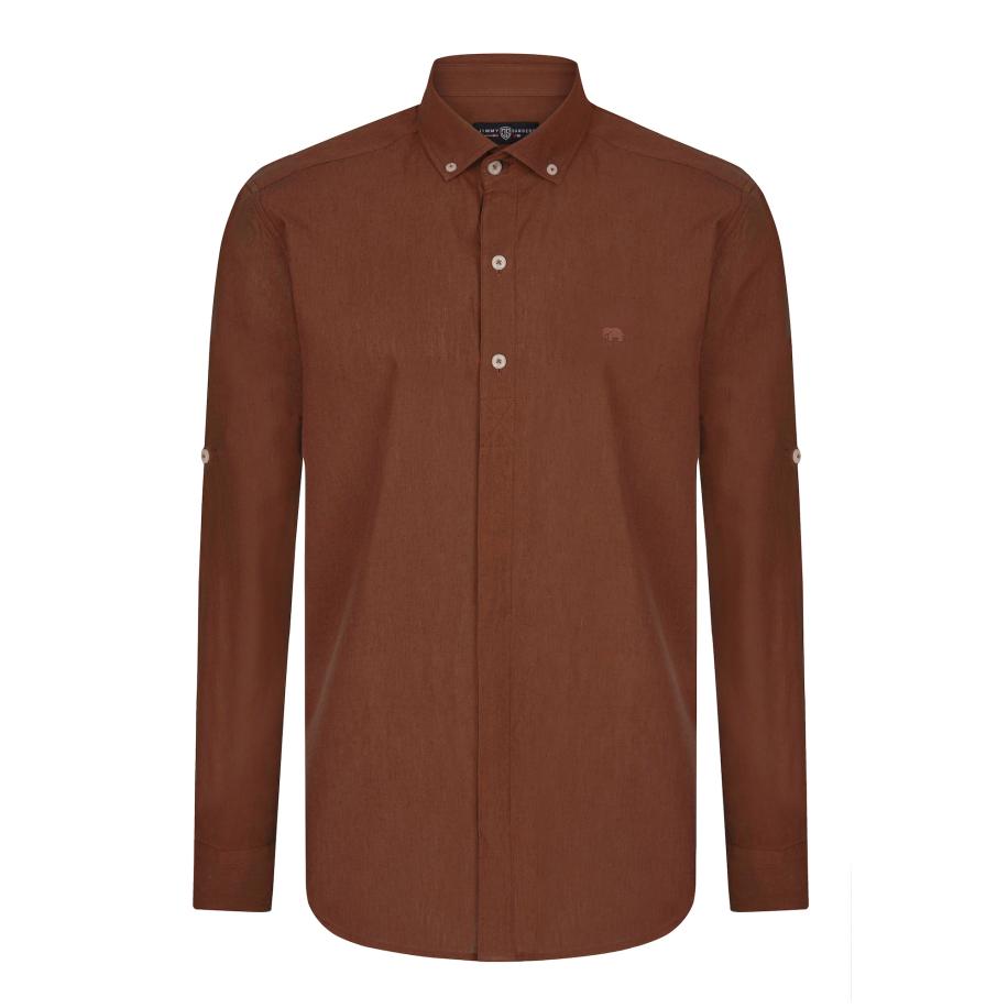 Jimmy Sanders Jimmy Sanders Overhemd cognac -