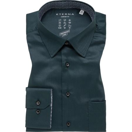 ETERNA Performance Overhemd groen, Gestructureerd