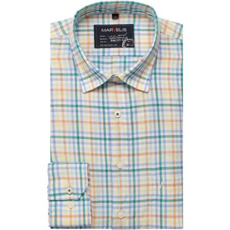 Marvelis Casual Overhemd zalm, Ruit