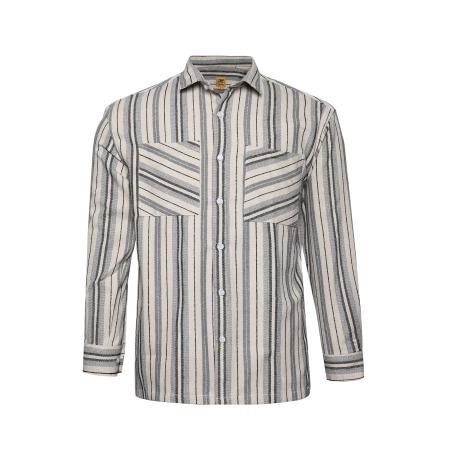 Campus Sutra Overhemd Zibiah lichtbeige / lichtgrijs / zwart