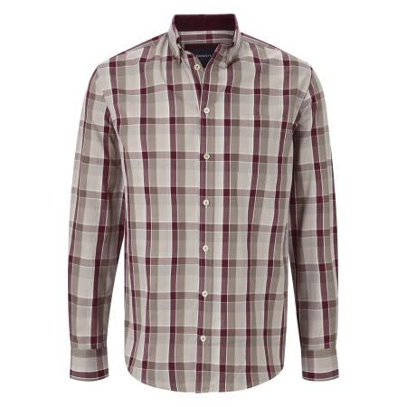 BABISTA Overhemd donkerrood, Ruit
