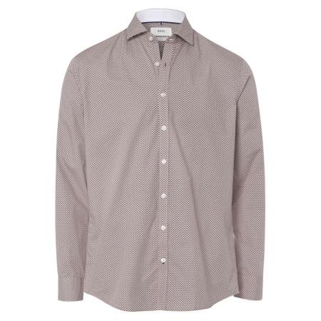 Brax Overhemd bruin, Motief