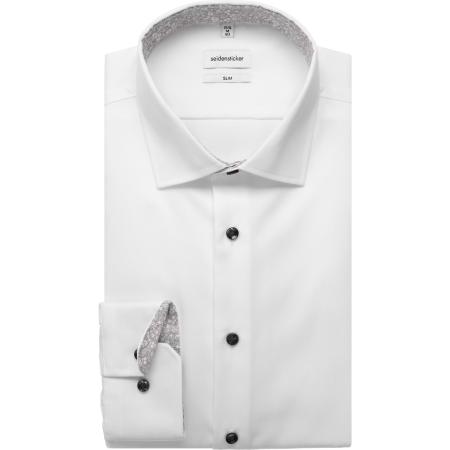 Seidensticker Overhemd wit, Effen